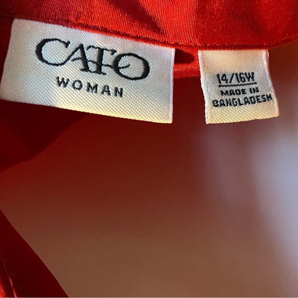 EUC 🌟🔥✨Cato Woman shiny festive blouse, 14/16W - Picture 8 of 12